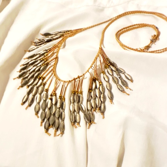 3/$20 🎉 Anthropologie Necklace w/ Dangling Metal Beads - Picture 3 of 3